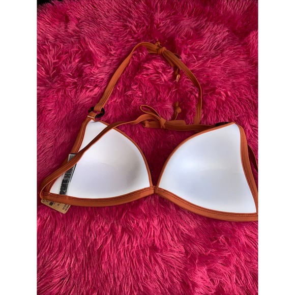 Victoria's Secret PINK Swim Push Up Triangle Bikini Top With Rings XL HALTER - Picture 3 of 3